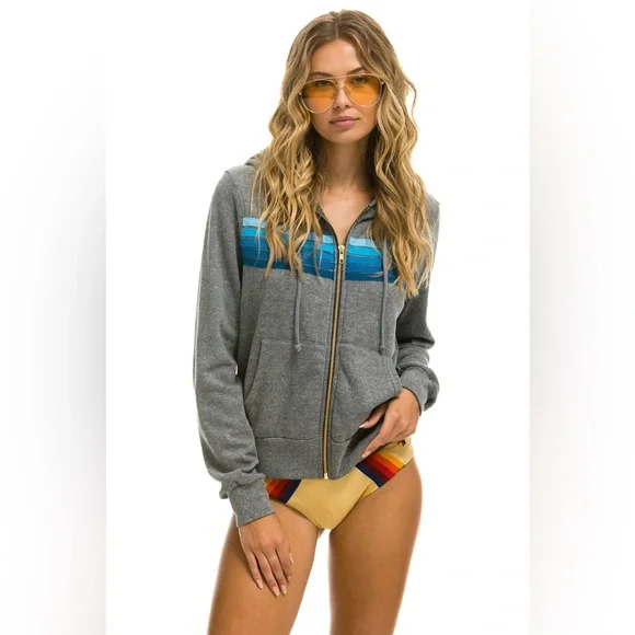 Aviator Nation 5 Stripe Hoodie - Picture 1 of 4